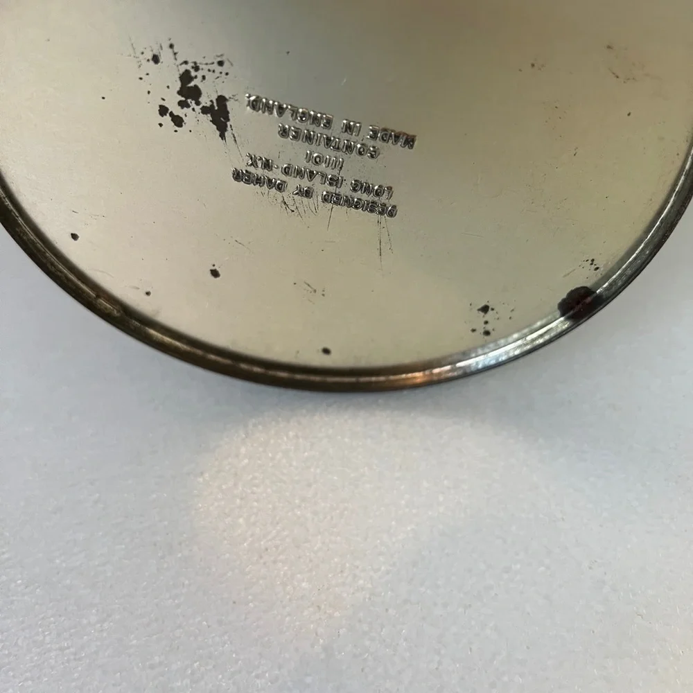 Daher floral embossed metal tin canister